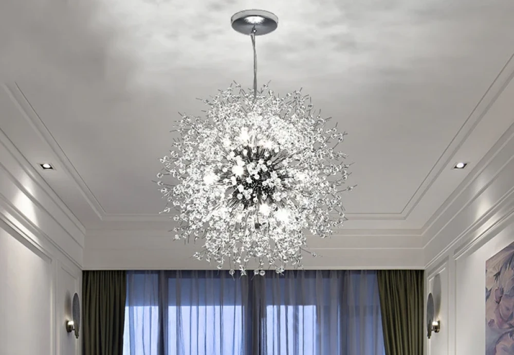 flushmount crystal chandelier